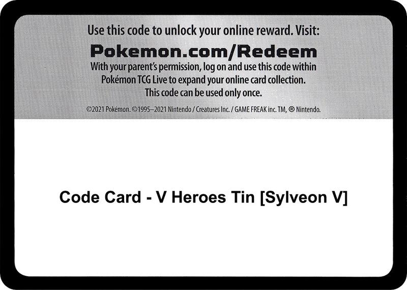 Code Card - V Heroes Tin [Sylveon V]  from Miscellaneous Cards & Products