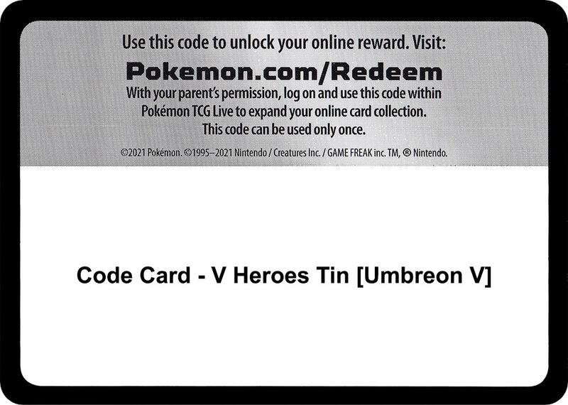 Code Card - V Heroes Tin [Umbreon V]  from Miscellaneous Cards & Products