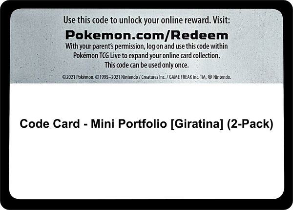 Code Card - Mini Portfolio [Giratina] (2-Pack)