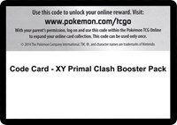 Code Card - Primal Clash Booster Pack from XY - Primal Clash Pokemon card image