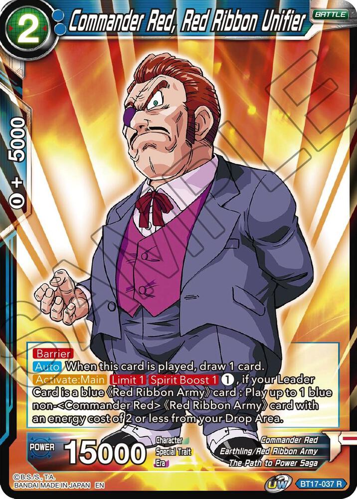 Commander Red, Red Ribbon Unifier #BT17-037 — Ultimate Squad