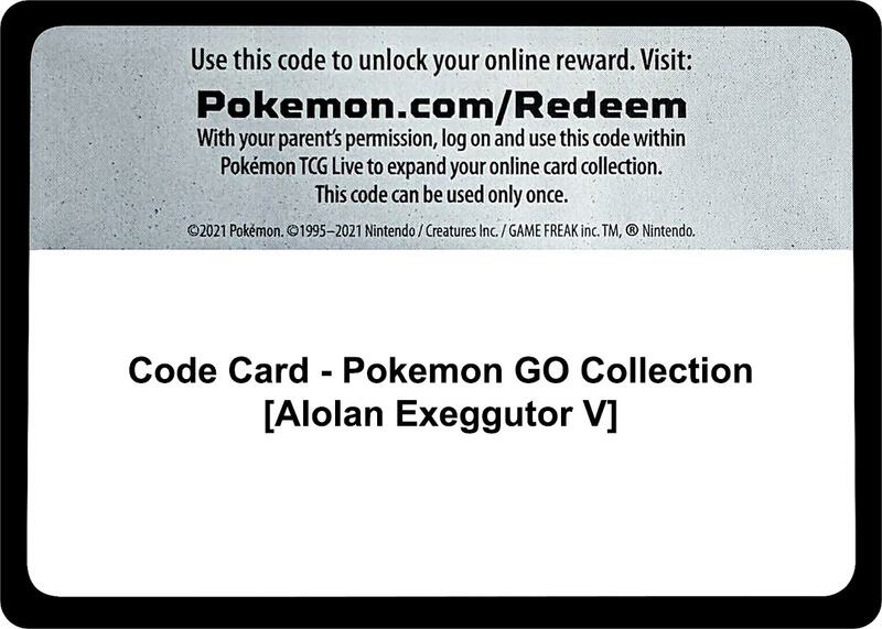 Code Card - Pokemon GO Collection [Alolan Exeggutor V]  from Pokemon GO