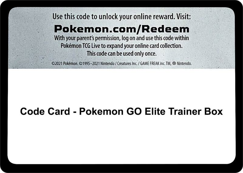 Code Card - Pokemon GO Elite Trainer Box  from Pokemon GO