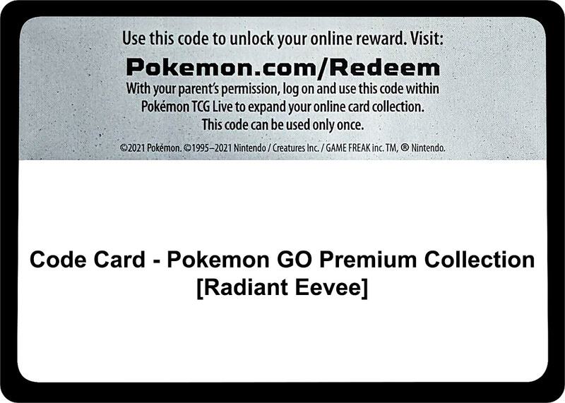 Code Card - Pokemon GO Premium Collection [Radiant Eevee]  from Pokemon GO