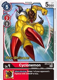 Cyclonemon - New Awakening Pre-Release Cards - Digimon card