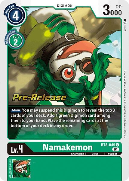 Namakemon digimon card