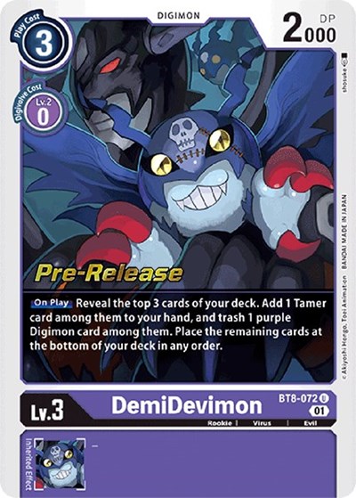 DemiDevimon New Awakening Pre-Release Cards card price