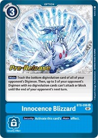 Innocence Blizzard - New Awakening Pre-Release Cards - Digimon card