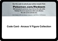 Code Card - Arceus V Figure Collection from SWSH09: Brilliant Stars Pokemon card image