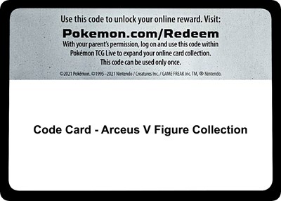 Code Card - Arceus V Figure Collection