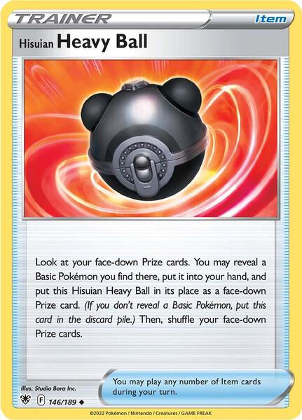 heavy ball pokemon card Hisuian Heavy Ball (146/189) (SWSH10)  Poke Gems MTL