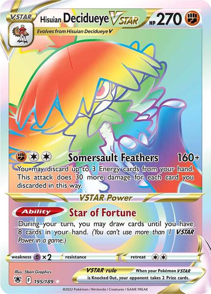Hisuian Decidueye VSTAR (Secret) card image