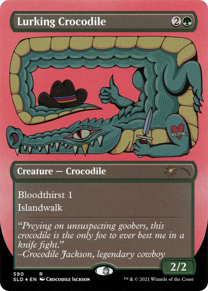 Lurking Crocodile (Foil Etched) - Secret Lair Drop Series - Magic