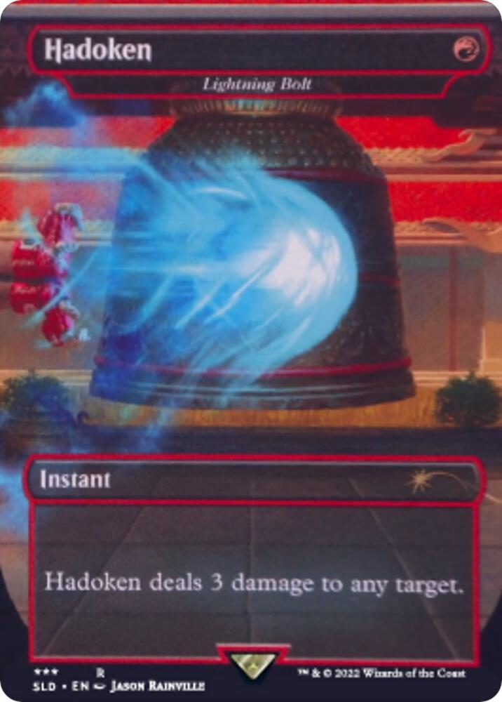 MTG Secret Lair 波動拳/Hadoken 稲妻 FOIL 4枚 Hadoken - Lightning Bolt - Secret Lair Drop Series - Magic