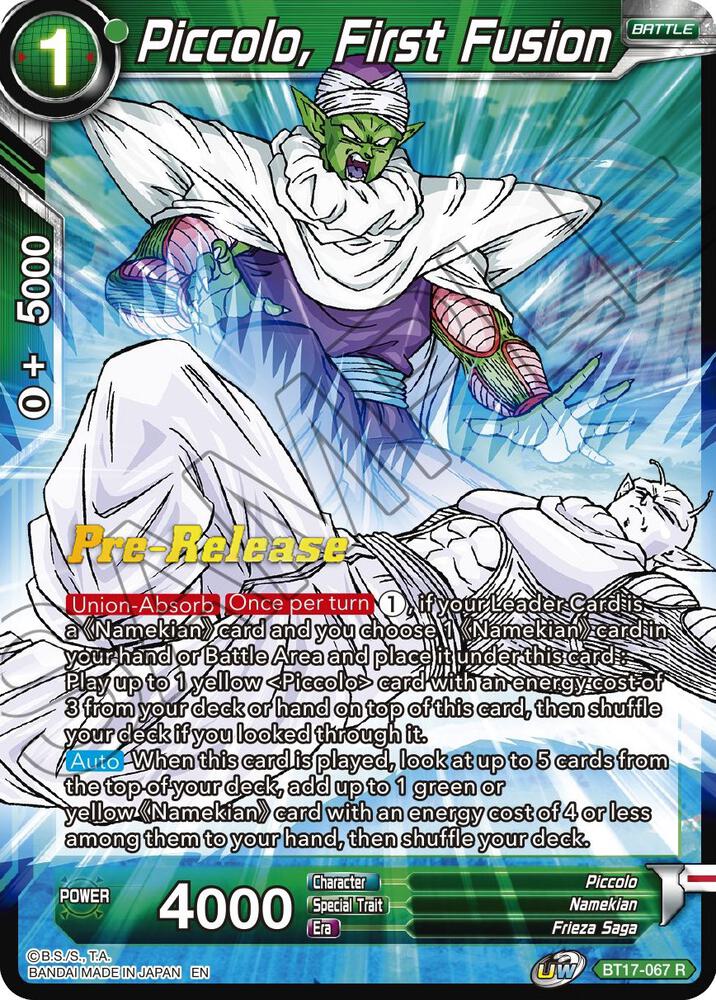 Piccolo, First Fusion #BT17-067 — Ultimate Squad Pre-Release Cards