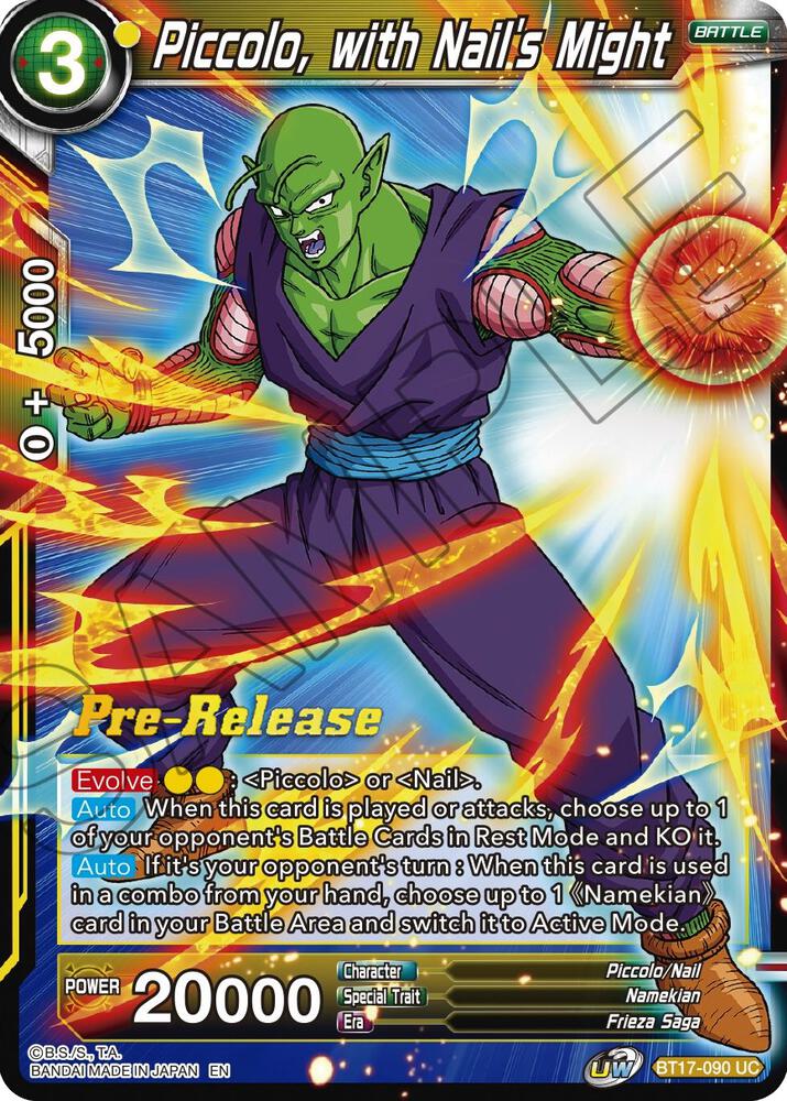 Piccolo, with Nail's Might #BT17-090 — Ultimate Squad Pre-Release Cards