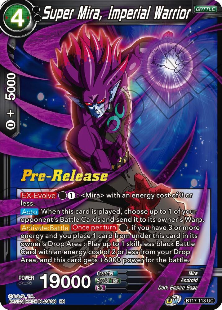 Super Mira, Imperial Warrior #BT17-113 — Ultimate Squad Pre-Release Cards