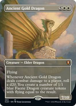Ancient Gold Dragon (Borderless) - Commander Legends: Battle for