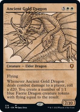 MtG Commander Legends: Battle For Baldur's Gate Ancient Gold Dragon (Showcase)