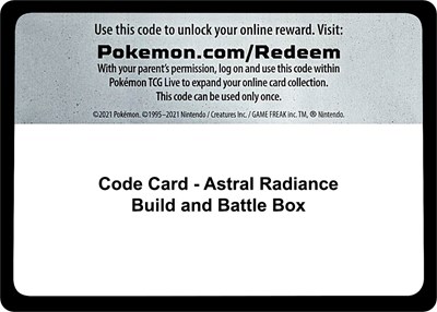 Code Card - Astral Radiance Build and Battle Box