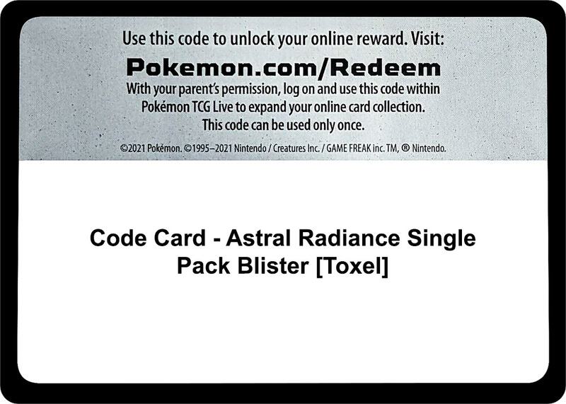 Code Card - Astral Radiance Single Pack Blister [Toxel]  from SWSH10: Astral Radiance