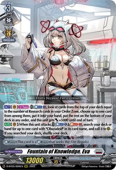 Fountain of Knowledge, Eva - D-BT05: Triumphant Return of the