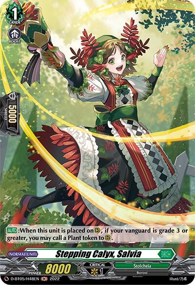 Stepping Calyx Salvia Holo Price & Card Details — D-BT05