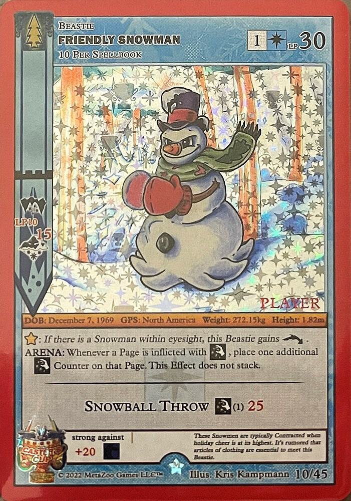 Friendly Snowman (Player Stamped)