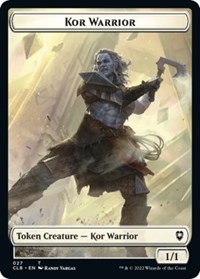 Kor Warrior // Angel Warrior Double-Sided Token