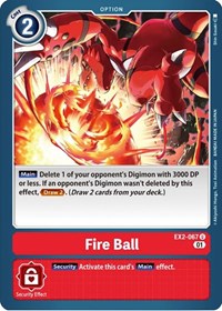 Fire Ball - Digital Hazard - Digimon card