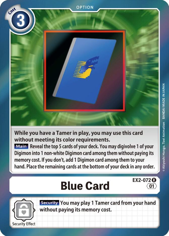 Blue Card - Digital Hazard - Digimon Card Game - TCGplayer.com