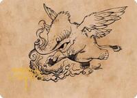 Lulu, Loyal Hollyphant Art Card (Gold-Stamped Signature)