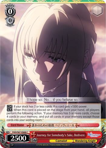 Journey for Somebody's Sake, Bedivere