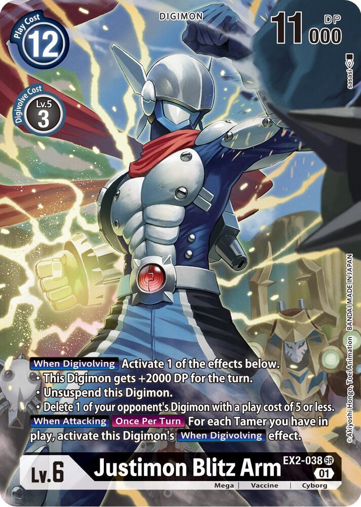 Justimon Blitz Arm Alternate Art digimon card