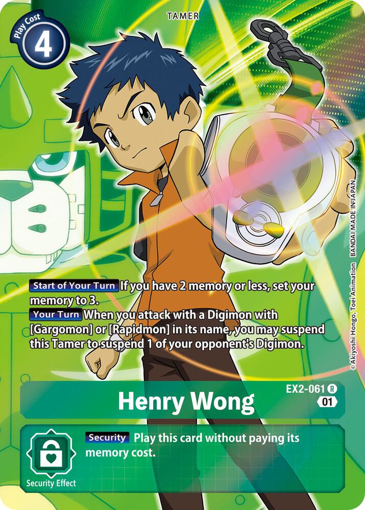 Henry Wong Alternate Art digimon card