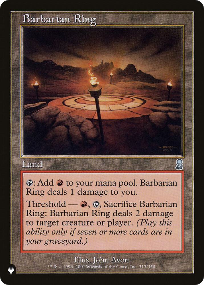 Barbarian Ring #ODY-313 — The List