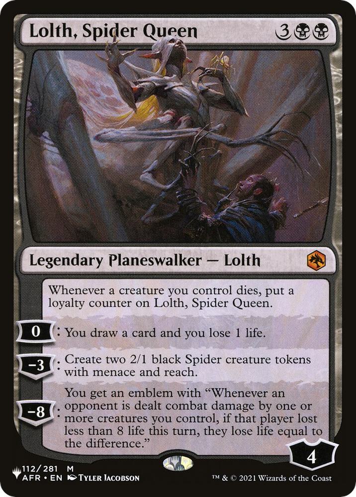 MTGカード　いろいろ Lolth, Spider Queen - The List Reprints - Magic: The Gathering