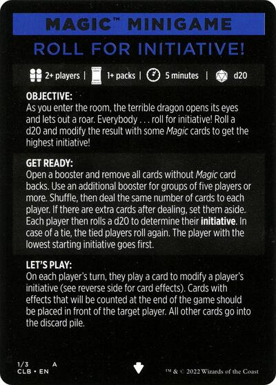 Magic Minigame: Roll for Initiative!