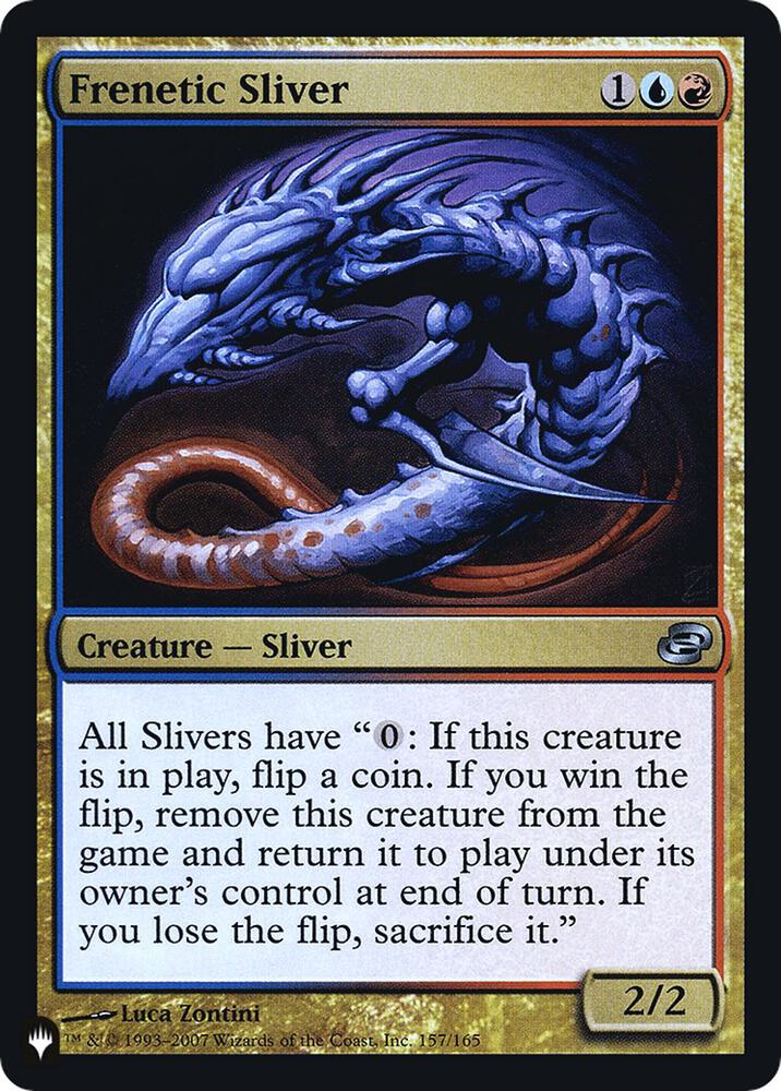 Frenetic Sliver #PLC-157 — The List