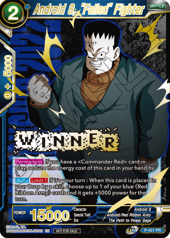 Android 8, "Failed" Fighter (Championship Pack 2022 Vol.2) (Winner Gold Stamped) #P-421 — Promotion Cards