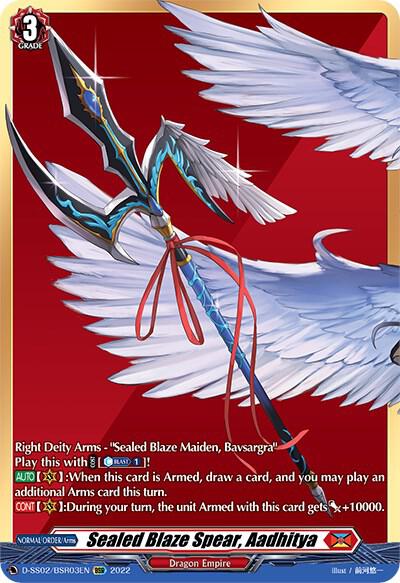 Sealed Blaze Spear, Aadhitya (BSR)
