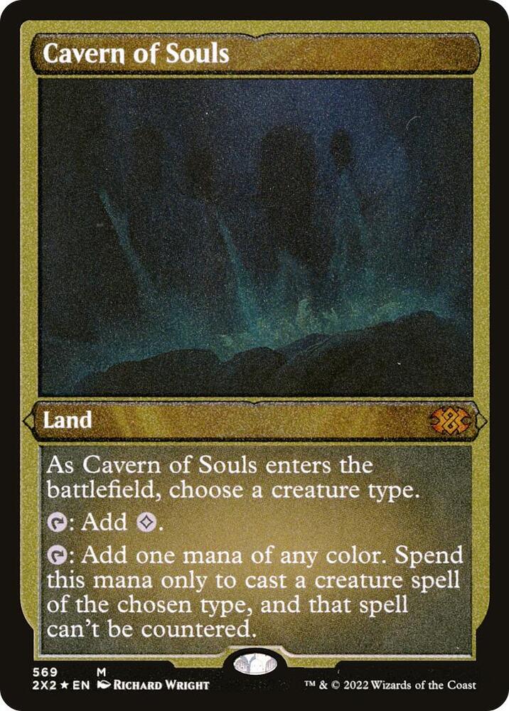 (foil)魂の洞窟/Cavern of Souls(2X2-BF) Cavern of Souls (Borderless) • Double Masters 2022 (2X2) #402