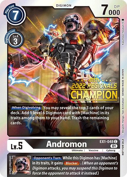 Andromon 2022 Championship Online Regional Online Champion digimon card
