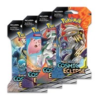 Cosmic Eclipse Sleeved Booster Pack Art Bundle [Set of 4] from SM - Cosmic Eclipse Pokemon card image