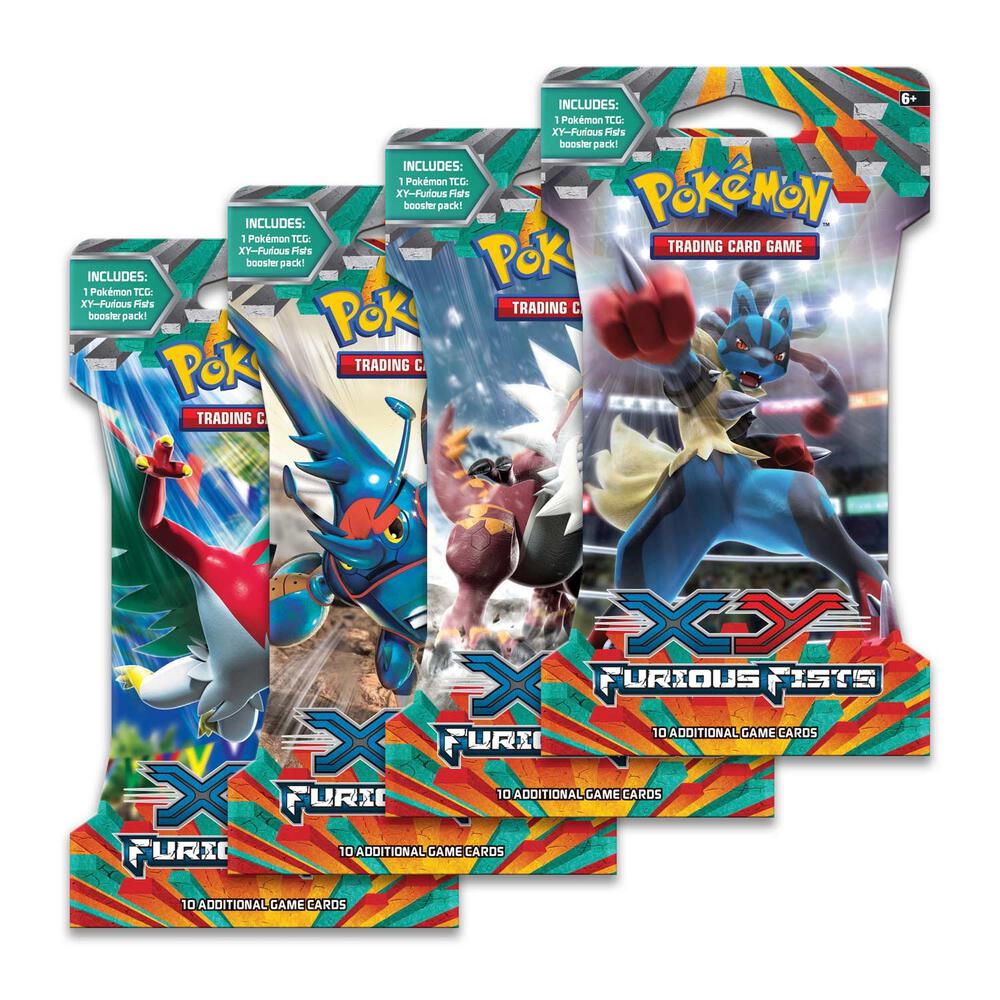 Furious Fists Sleeved Booster Pack Art Bundle [Set of 4] - XY
