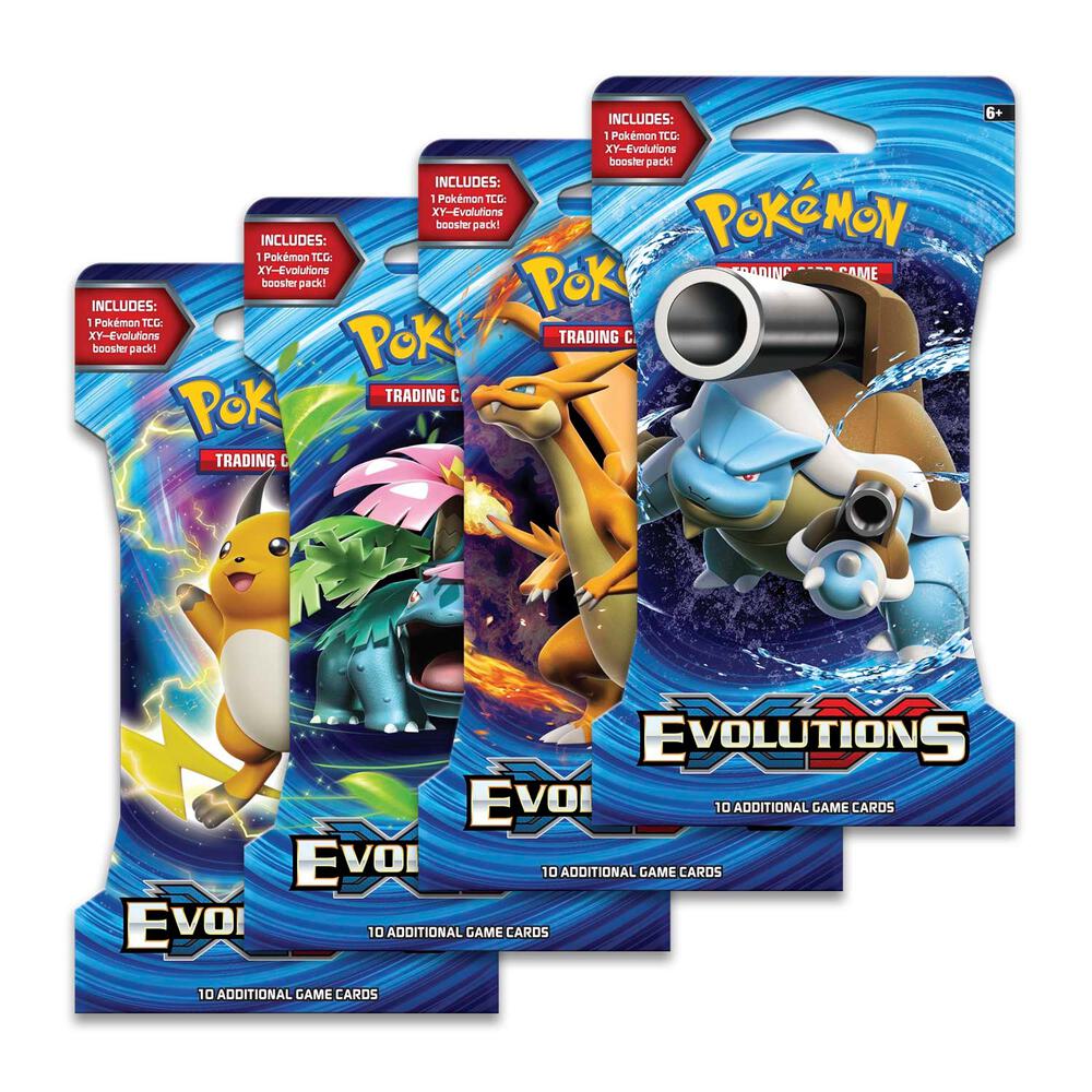 thumbnail interactive-video image 1 of 4x Evolving Skies Sleeved Pokémon Booster Packs – Full Art Set, Factory Sealed 1 of 4