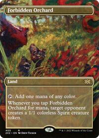 Forbidden Orchard (Borderless) - Double Masters 2022 - Magic: The Gathering card