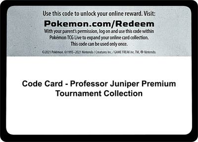 Code Card - Professor Juniper Premium Tournament Collection
