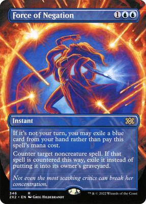 MTG 否定の力　ボーダーレス　ダブルマスターズ2022 Force of Negation (Borderless) - Double Masters 2022 - Magic