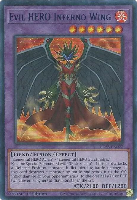 Evil HERO Inferno Wing (Blue) - Legendary Duelists: Season 3